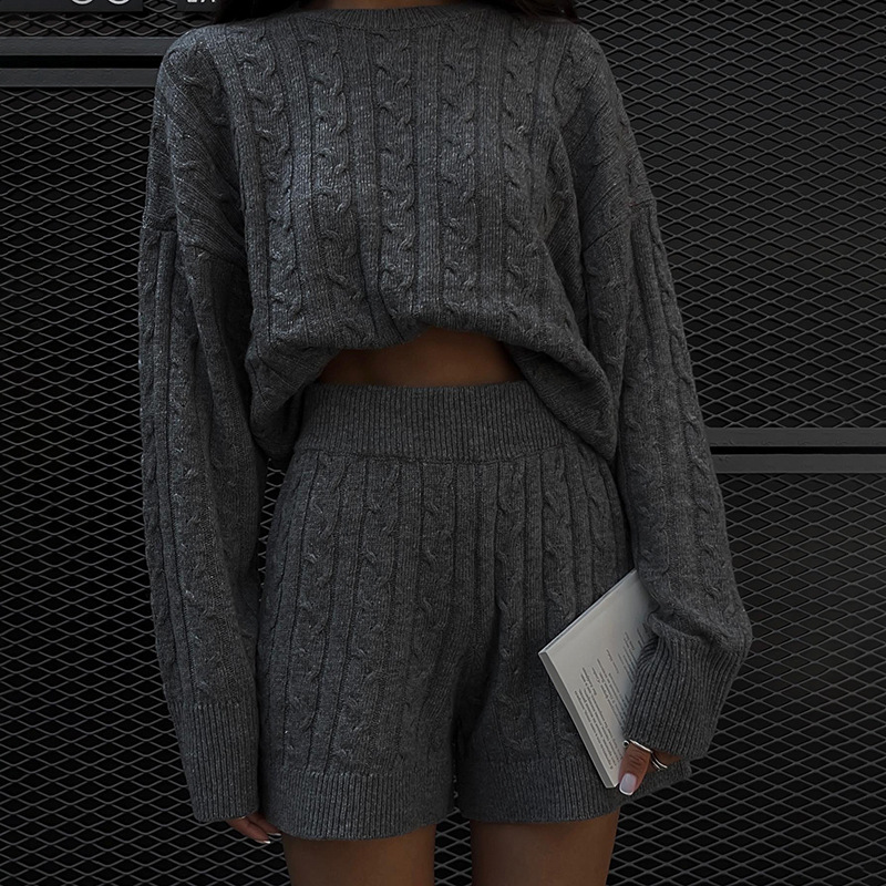 European And American Simple Casual Pure Color Wool Suit Women