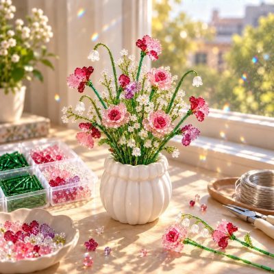 Beaded Wildflower DIY Bouquet Kit Decoration