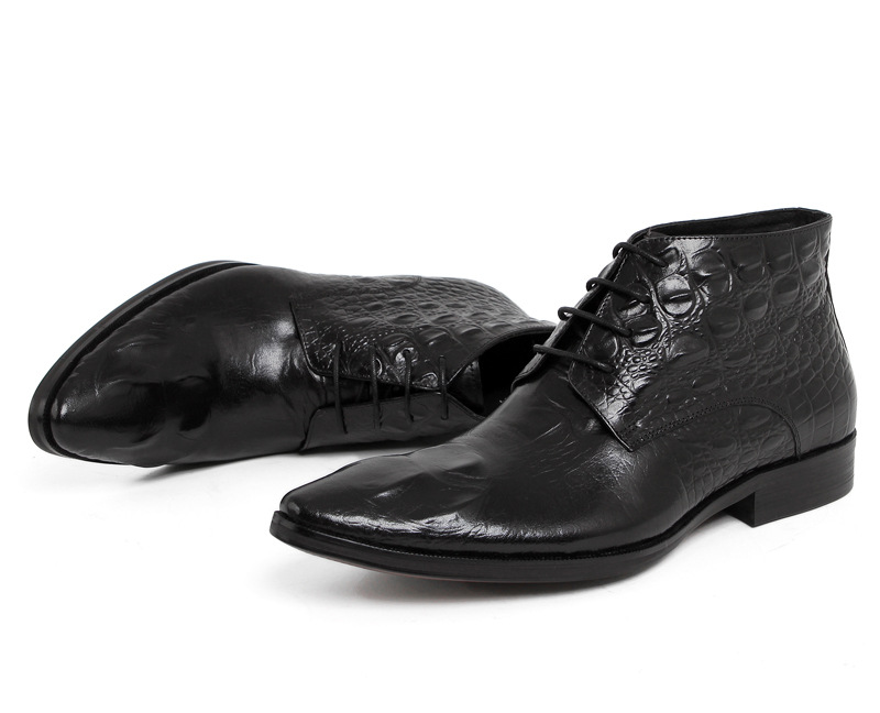 High-top Alligator Leather Doc Martens For Men