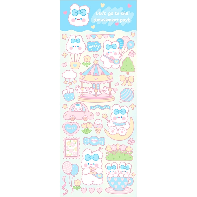 Agenda Notebook PVC Waterproof Cute Stickers For Decoration
