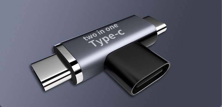 Type-c Female To Double-head Type-c Male T-type One-to-two Adapter