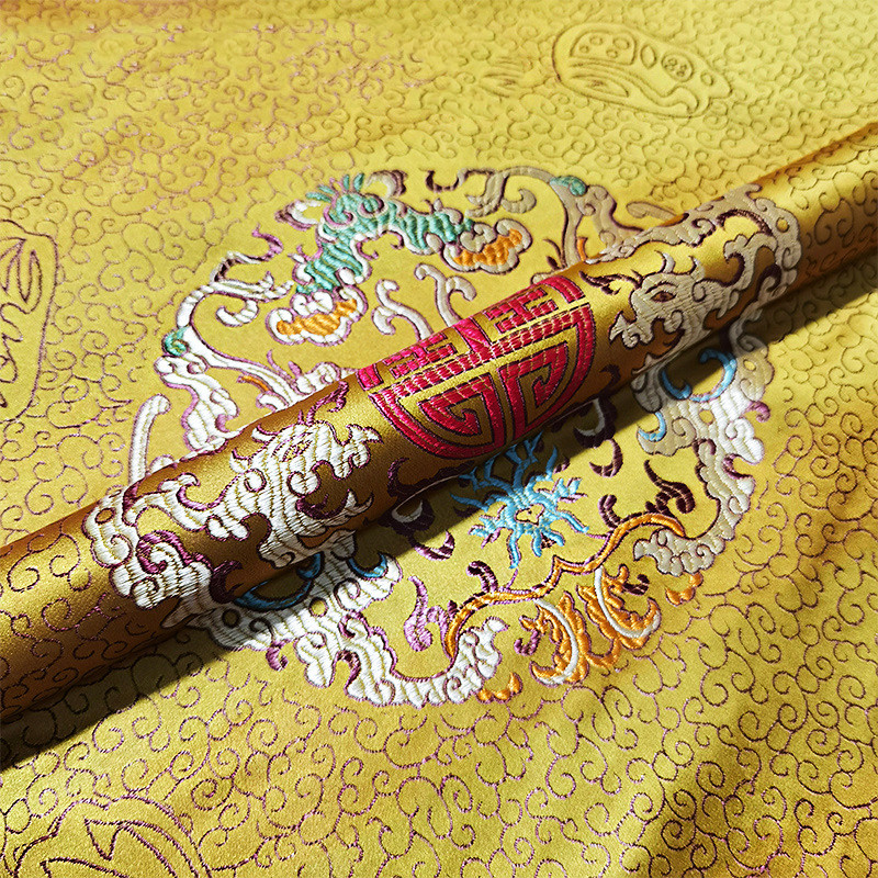 Fashion Chinese Jacquard Silk Satin Fabric