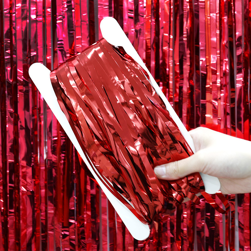 Birthday Party Decoration 12m Tinsel Curtain Wedding Room Layout Color Stripes