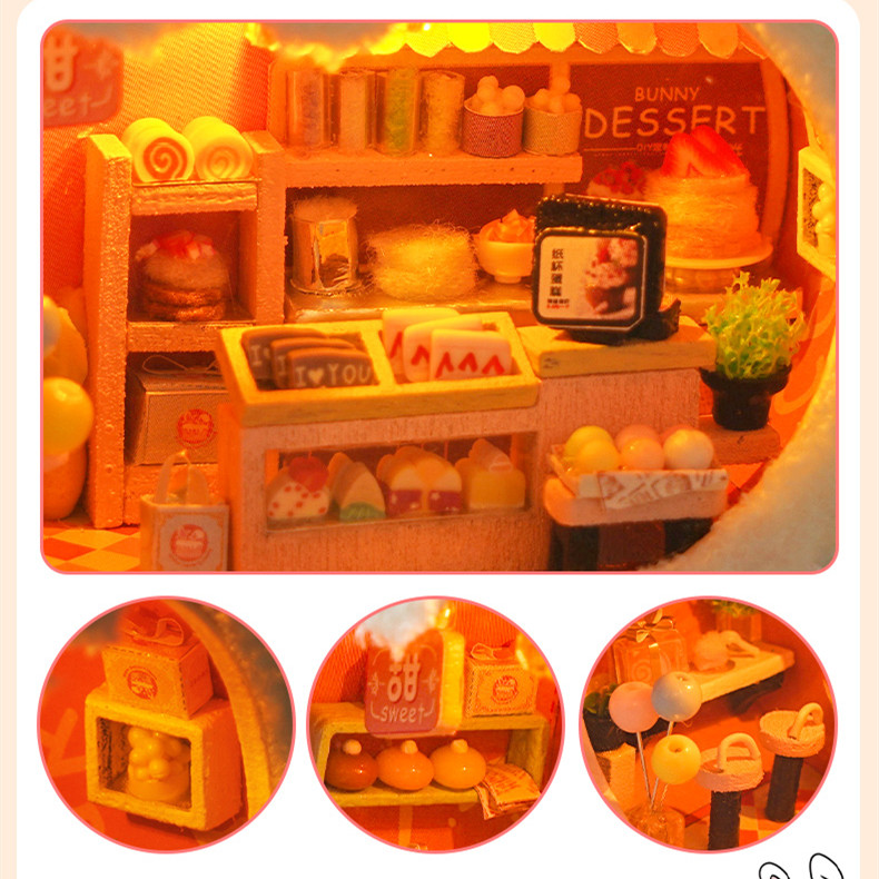 Miniature Building Model Assembled Furry Toys