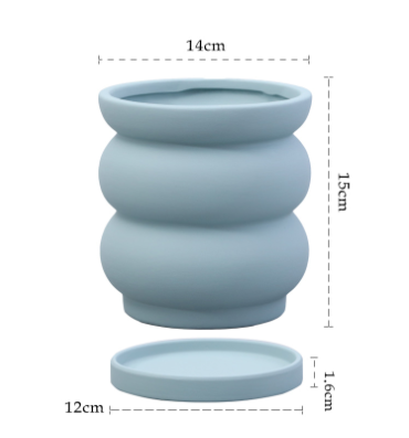 Plain Fired Breathable Ceramic Flowerpot