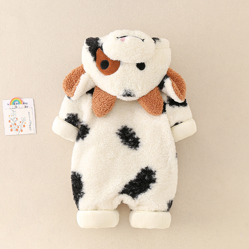 Baby Winter Fleece-lined Thickened Jumpsuit