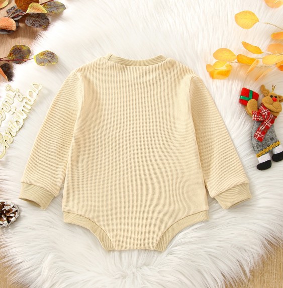 Autumn Festival Long Sleeve Letter Print Romper
