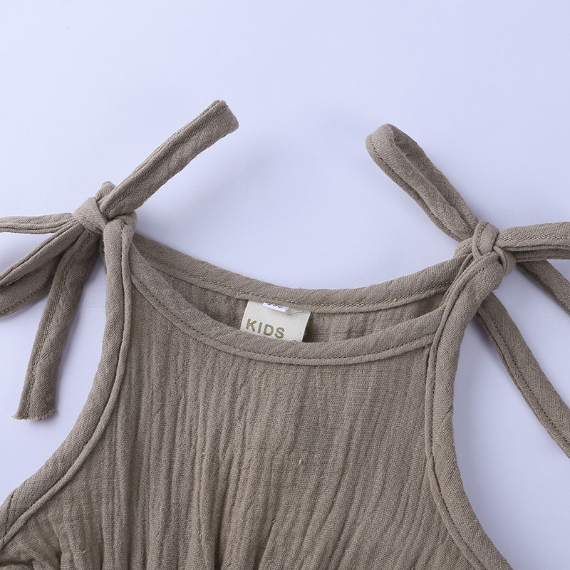 Summer Baby Cotton And Linen Jumpsuit