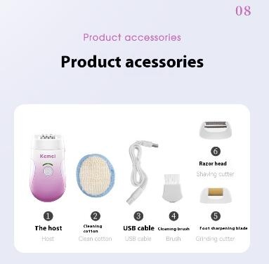 Komei Hair Removal Device KM-908B Full Body Hair Removal Lady