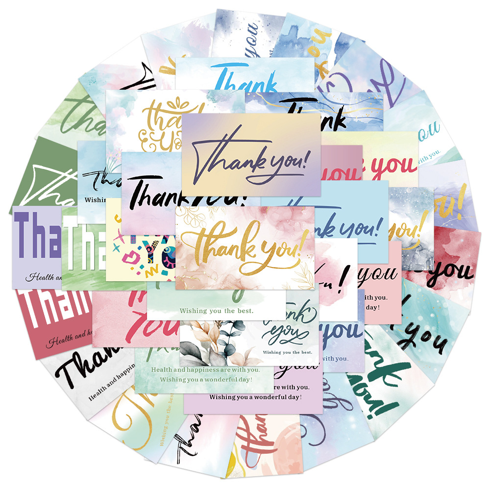 40 Thank You For Sealing Paste Thank You Outer Packaging Stickers