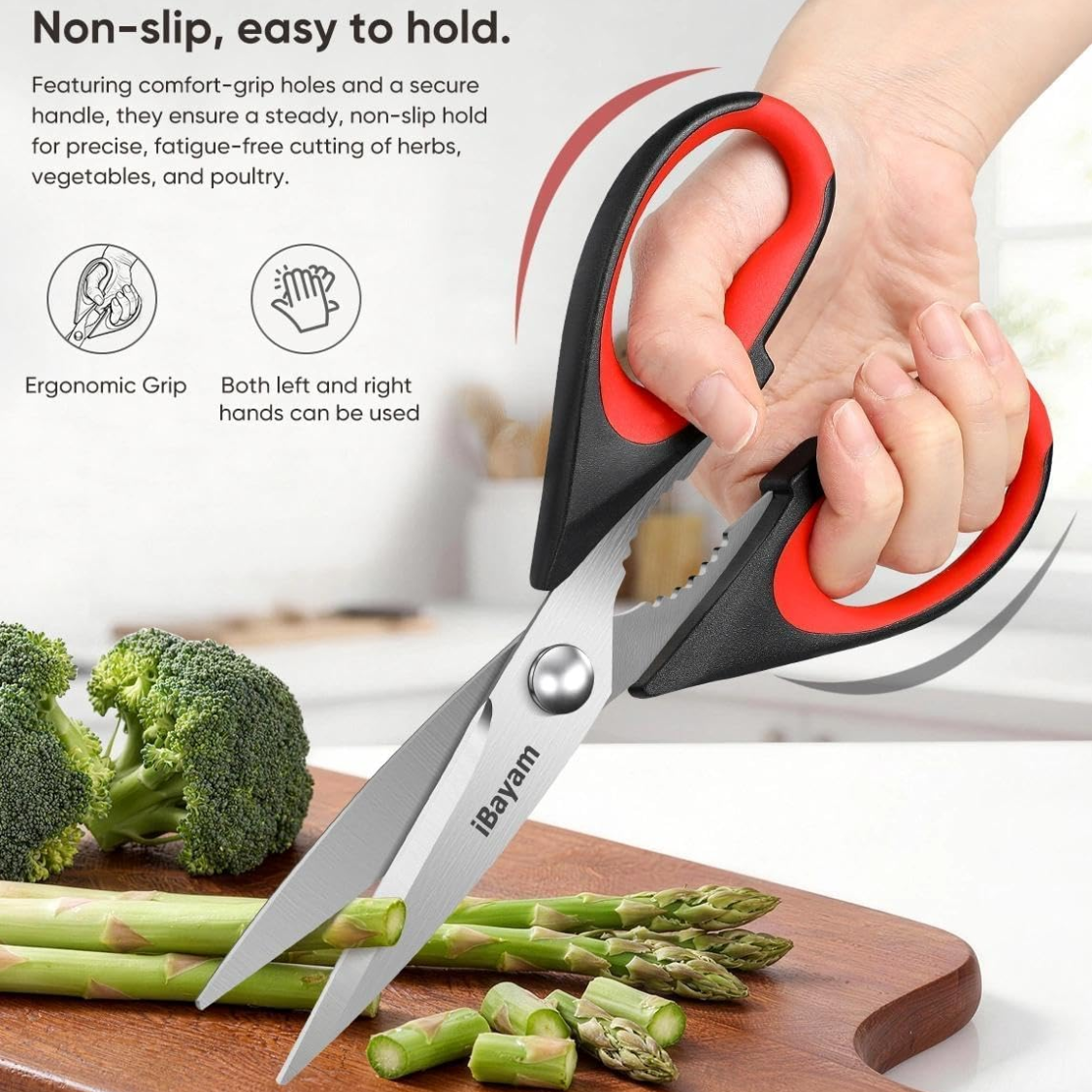 Heavy Duty All-Purpose Kitchen Scissors Shears With Protective Sheath Sharp Multipurpose Cutting Tool For Food Packaging Herbs And Home Use