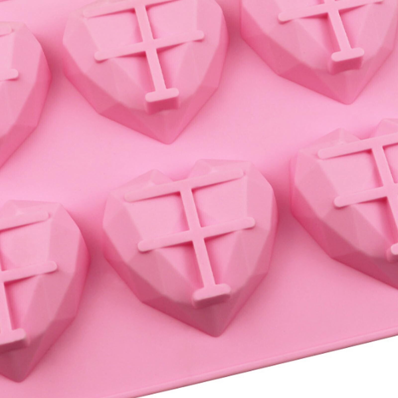 DIY 3D Fondant Mold Silicone Heart Shape Candy Cake Chocolate Mould Sugar Craft