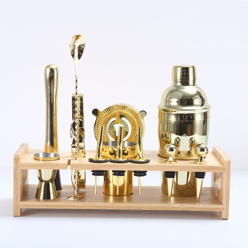 14-Piece Bar Bartending Set Stainless Steel Shaker Tool Household Shaker Cocktail Cup Manufacturer Wholesale