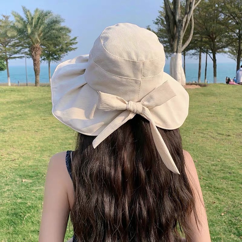 Vinyl UV Protection Bow Fisherman Hat Cover Face Big Brim