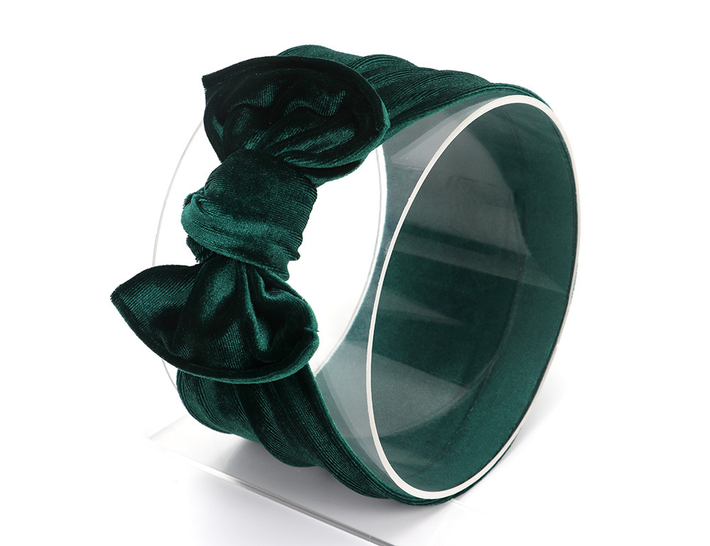 Baby Lace-up Gold Velvet Fat Bow Hair Band