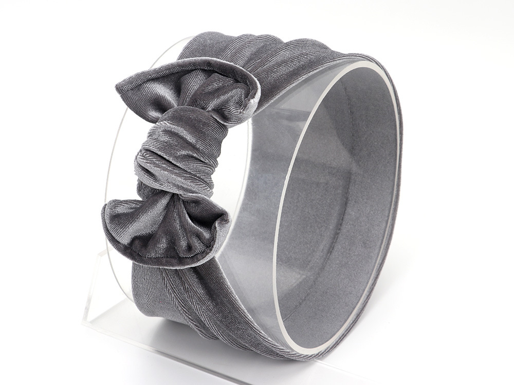 Baby Lace-up Gold Velvet Fat Bow Hair Band