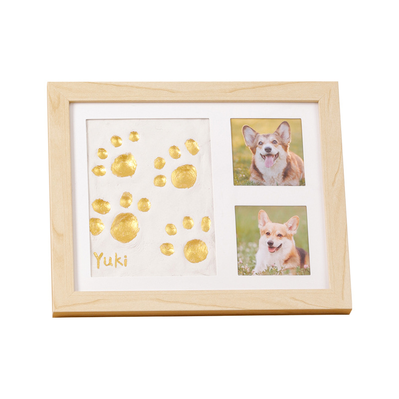 Handmade Pet And Baby Handprintfootprint Ink Pad Clay Memorial Photo Frame