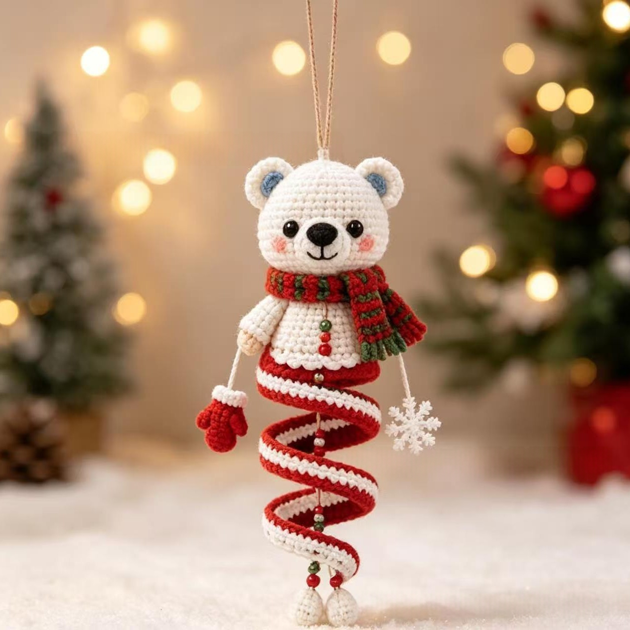 Crochet Snowman Spiral Oranment DIY Kit
