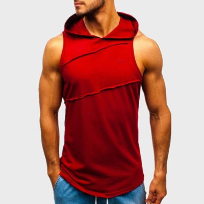 Men's Hooded Embroidered Monogram Vest