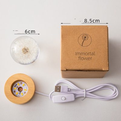 Crystal Ball Eternal Flower Gift Wooden Music Box
