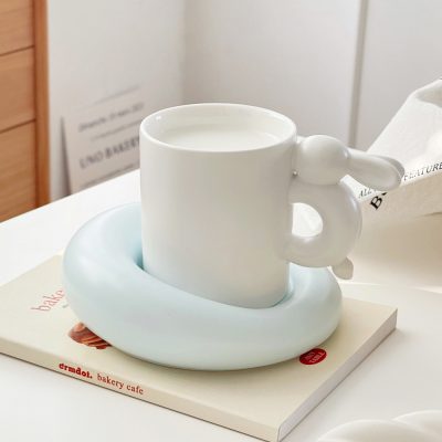 Moon Rabbit Coffee Cup Milk Fufu Ceramic Set