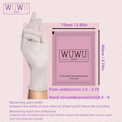 WUWUVISTA 30 Pairs Individually Packaged Disposable Nitrile Gloves New Food Grade TPE Latex Gloves Non-Slip Gloves Wax Accessories