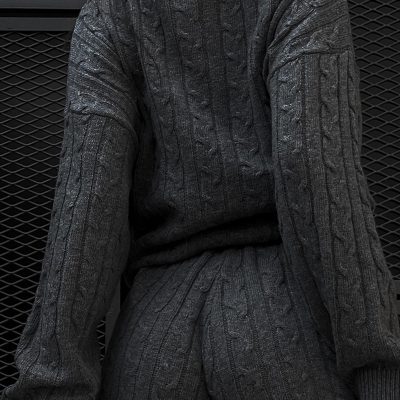 European And American Simple Casual Pure Color Wool Suit Women