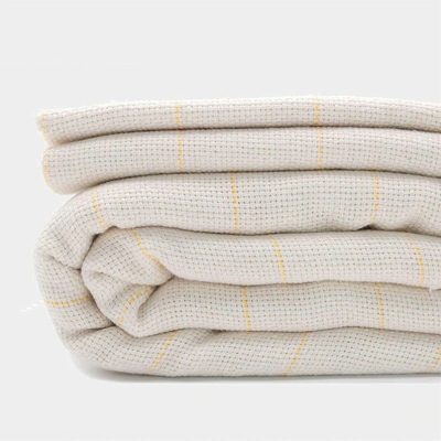 Hand Tufted Poke Embroidery Cloth Yellow Thread Carpet Substrate