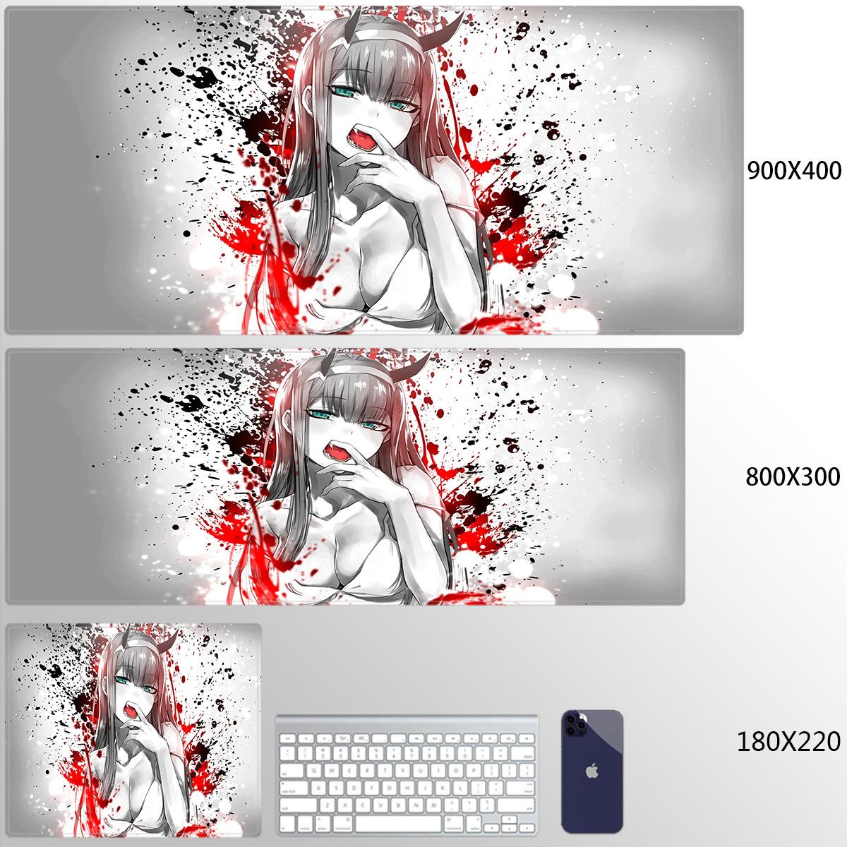 Keyboard Mat Darling In  Mouse Pad Anime Pad Compu