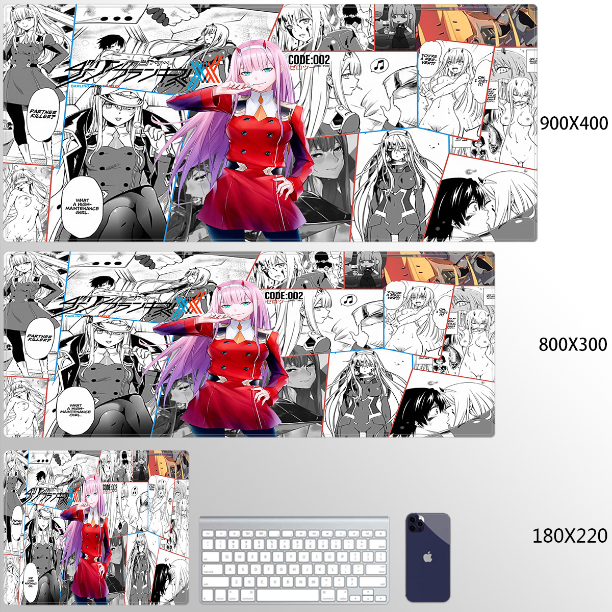 Keyboard Mat Darling In  Mouse Pad Anime Pad Compu