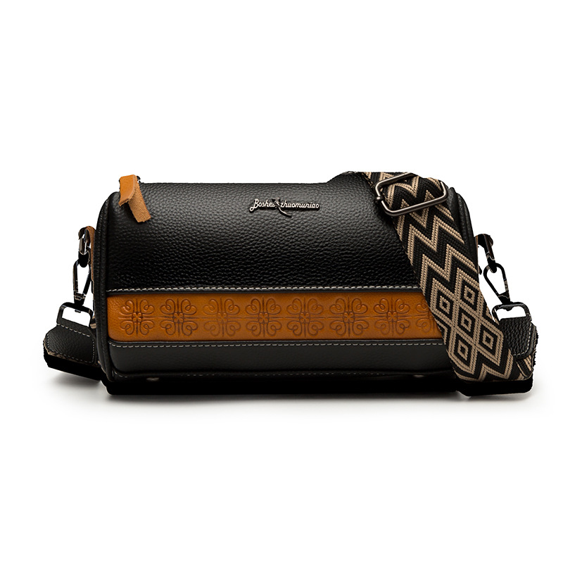 Leather Wide Shoulder Strap Women's Bag 2022 New Trend Fashion One Shoulder Diagonal Span