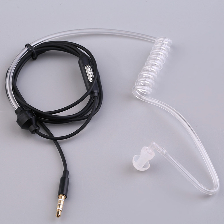 Single Side Anti Radiation Air Tube Headset With Microphone