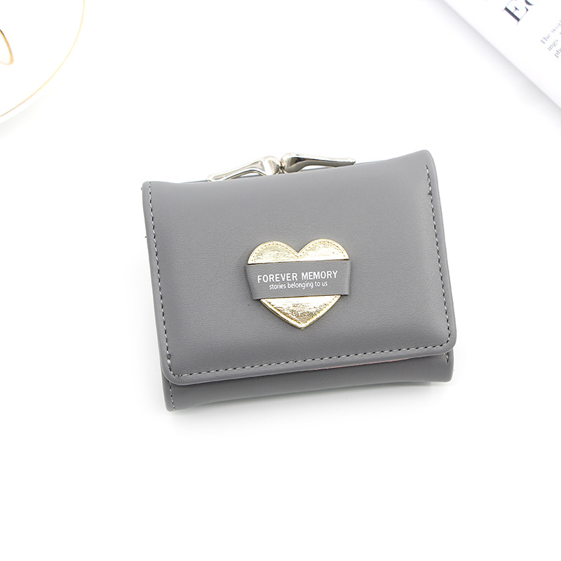 Fashion Women's Short Money Clip Small Three Fold Coin Bag