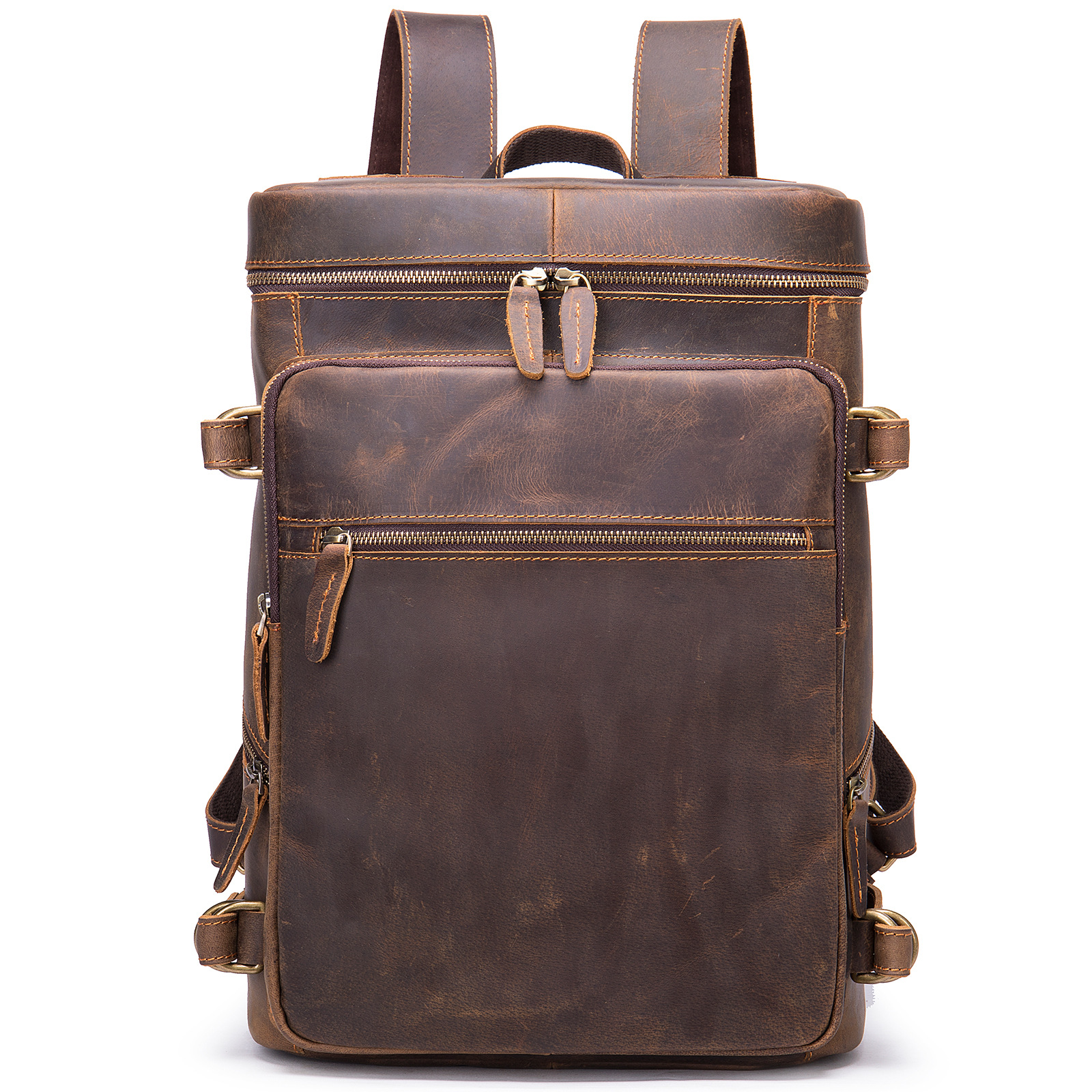 Korean Computer Bag Men's Retro Crazy Horseskin Shoulder