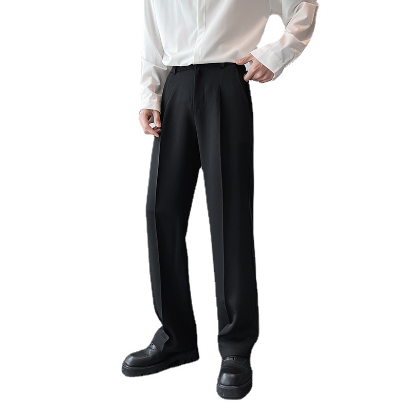Fashion Loose Wide Leg Mop Pants Solid Straight Casual