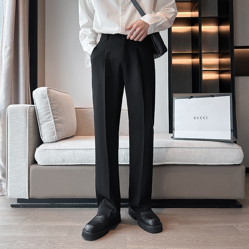 Fashion Loose Wide Leg Mop Pants Solid Straight Casual
