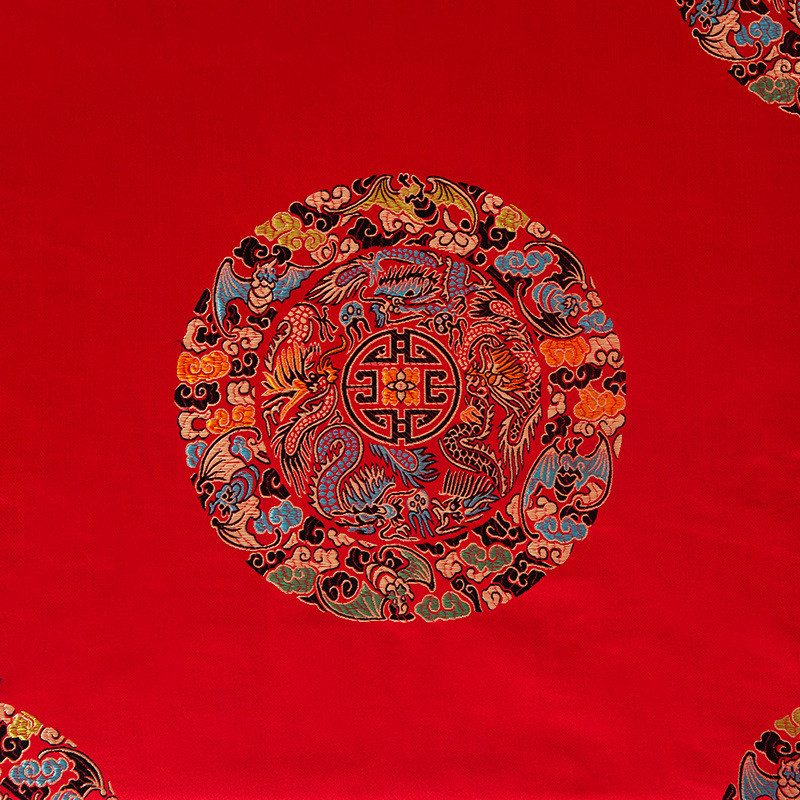Fashion Chinese Jacquard Silk Satin Fabric