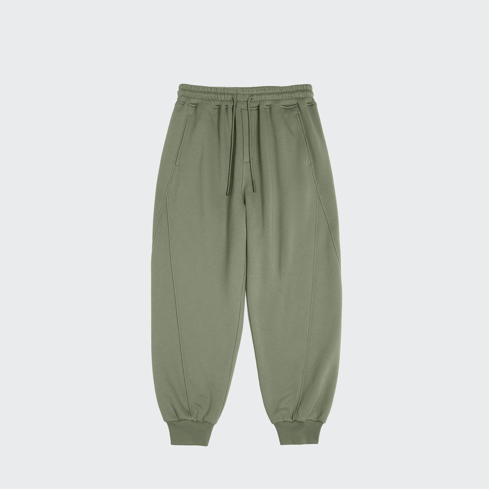 Men's Casual Solid Color Padded Sweatpants