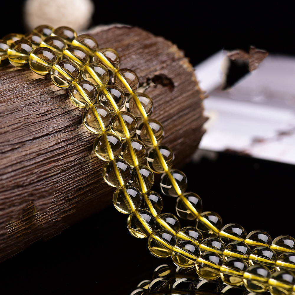 Natural Lemon Citrine Semi-finished Raw Polished Loose Beads