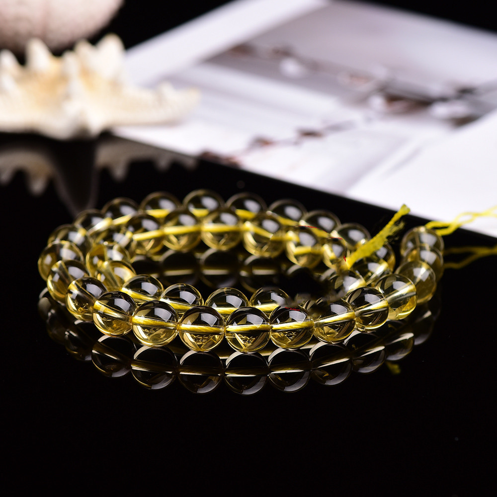 Natural Lemon Citrine Semi-finished Raw Polished Loose Beads