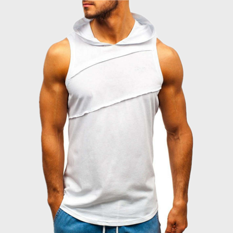 Men's Hooded Embroidered Monogram Vest