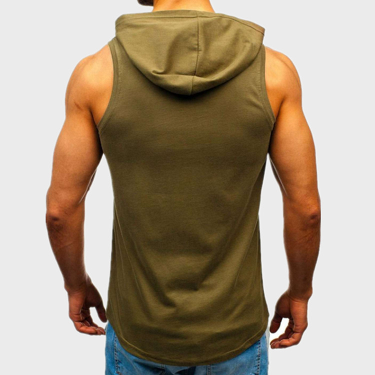 Men's Hooded Embroidered Monogram Vest