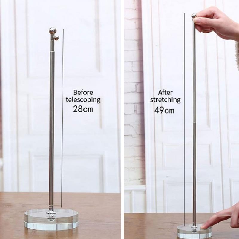 Crystal Base Telescopic Flagpole Ornaments