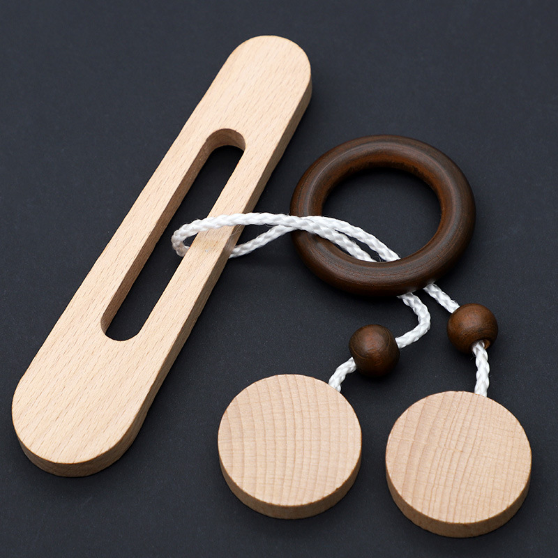 Wooden Magic Ring Escape To Solve The Ring Intellectual Toys