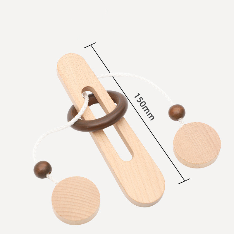 Wooden Magic Ring Escape To Solve The Ring Intellectual Toys