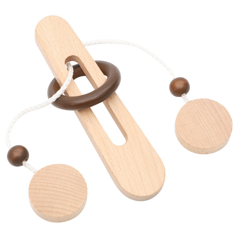 Wooden Magic Ring Escape To Solve The Ring Intellectual Toys