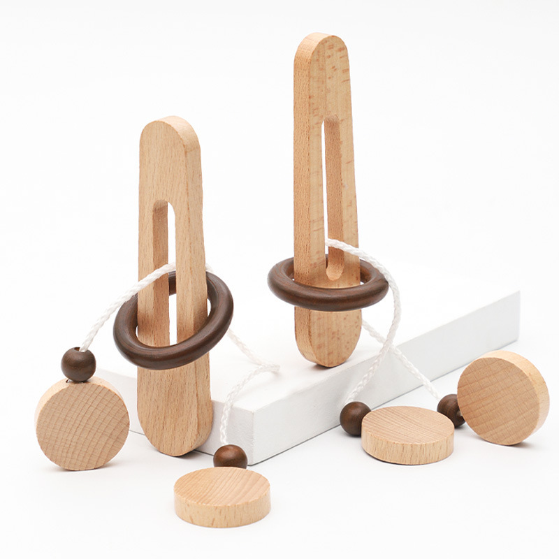 Wooden Magic Ring Escape To Solve The Ring Intellectual Toys