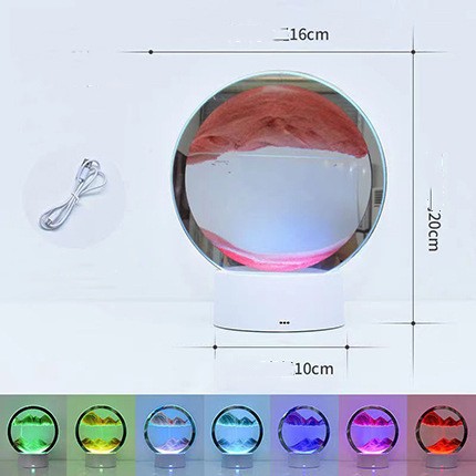 Creative 3D Quicksand Table Lamp Bedside Sub
