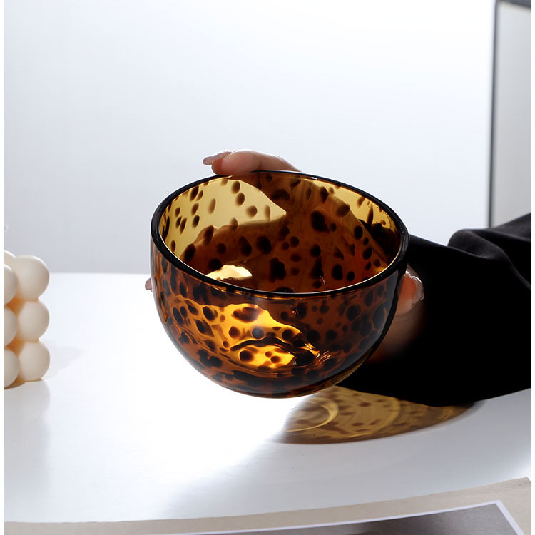 Fashion Retro Leopard Print Salad Bowl