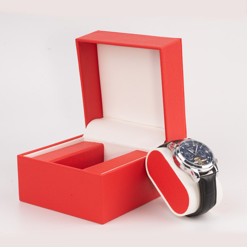 Fashion Flip PU Leather Watch Storage Display Box